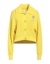 Philosophy Di Lorenzo Serafini Woman Cardigan Yellow Size 6 Virgin Wool, Cashmere, Acrylic, Wool In Yellow