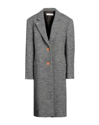 Philosophy Di Lorenzo Serafini Woman Coat Grey Size 4 Linen, Virgin Wool, Polyester, Alpaca Wool, Po