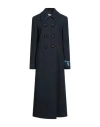 Philosophy Di Lorenzo Serafini Woman Coat Midnight Blue Size 6 Cotton, Virgin Wool In Blue
