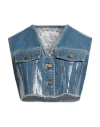 Philosophy Di Lorenzo Serafini Woman Denim Outerwear Blue Size 8 Cotton, Lyocell In Blue
