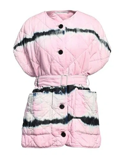 Philosophy Di Lorenzo Serafini Woman Denim Outerwear Pink Size 8 Cotton