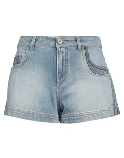 Philosophy Di Lorenzo Serafini Woman Denim Shorts Blue Size 4 Cotton