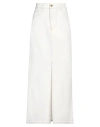 Philosophy Di Lorenzo Serafini Front Slit 5 Pockets Denim Skirt In White