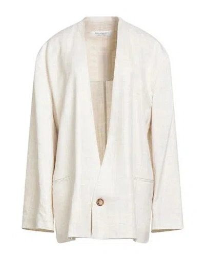 Philosophy Di Lorenzo Serafini Woman Jacket Beige Size 6 Viscose, Linen In White