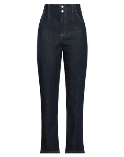 Philosophy Di Lorenzo Serafini Woman Jeans Blue Size 8 Cotton, Elastomultiester