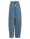Philosophy Di Lorenzo Serafini Woman Jeans Blue Size 8 Cotton, Lyocell In Blue