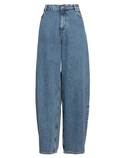 Philosophy Di Lorenzo Serafini Woman Jeans Blue Size 8 Cotton, Lyocell