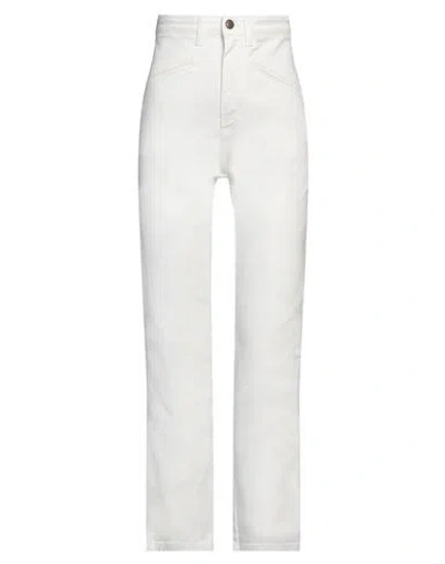 Philosophy Di Lorenzo Serafini Woman Jeans White Size 2 Cotton, Elastane In White