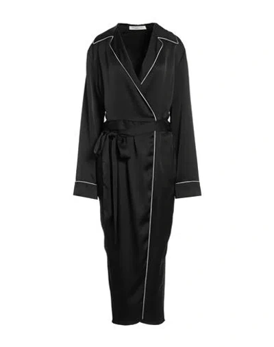 PHILOSOPHY DI LORENZO SERAFINI PHILOSOPHY DI LORENZO SERAFINI WOMAN MAXI DRESS BLACK SIZE 8 POLYESTER