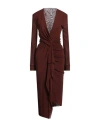 Philosophy Di Lorenzo Serafini Woman Maxi Dress Brown Size 8 Polyamide In Brown