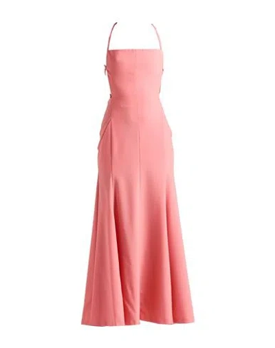 Philosophy Di Lorenzo Serafini Woman Maxi Dress Coral Size 4 Polyester, Wool, Elastane In Red