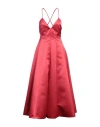 Philosophy Di Lorenzo Serafini Woman Maxi Dress Coral Size 8 Polyester In Red