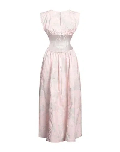 Philosophy Di Lorenzo Serafini Woman Maxi Dress Light Pink Size 8 Cotton