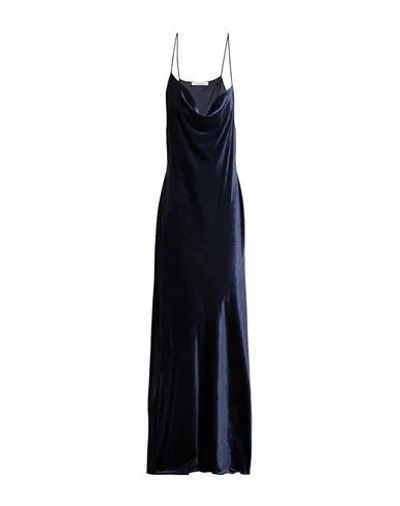 Philosophy Di Lorenzo Serafini Woman Maxi Dress Midnight Blue Size 8 Polyester, Elastane