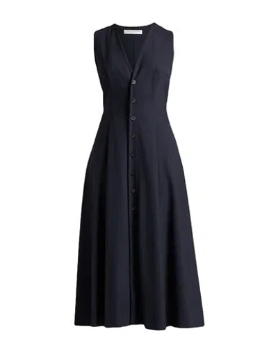Philosophy Di Lorenzo Serafini Woman Maxi Dress Midnight Blue Size 8 Polyester, Wool, Elastane