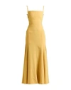 Philosophy Di Lorenzo Serafini Woman Maxi Dress Mustard Size 4 Polyester, Wool, Elastane In Yellow