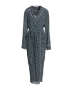 Philosophy Di Lorenzo Serafini Woman Maxi Dress Navy Blue Size 8 Viscose In Navy Blue