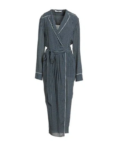 Philosophy Di Lorenzo Serafini Woman Maxi Dress Navy Blue Size 8 Viscose