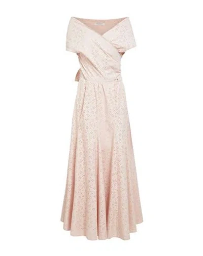 Philosophy Di Lorenzo Serafini Woman Maxi Dress Pink Size 8 Cotton, Elastane