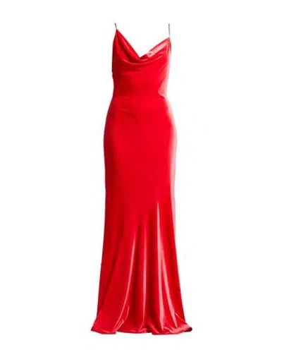 Philosophy Di Lorenzo Serafini Woman Maxi Dress Red Size 6 Polyester, Elastane