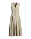 Philosophy Di Lorenzo Serafini Woman Maxi Dress Sage Green Size 8 Polyester, Wool, Elastane In Sage Green
