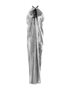 Philosophy Di Lorenzo Serafini Sequin Plunge-neck Draped Maxi Dress In Silver