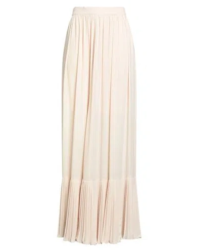 Philosophy Di Lorenzo Serafini Woman Maxi Skirt Beige Size 12 Polyester In Neutral