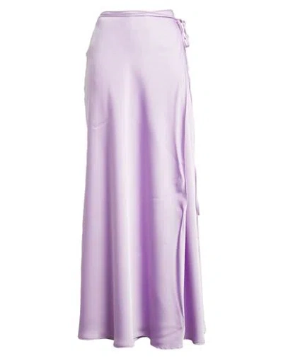 Philosophy Di Lorenzo Serafini Woman Maxi Skirt Lilac Size 8 Polyester In Purple
