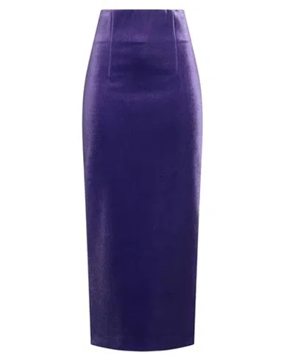 Philosophy Di Lorenzo Serafini Woman Maxi Skirt Mauve Size 4 Polyester, Elastane, Polyamide In Purple