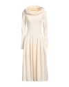 Philosophy Di Lorenzo Serafini Woman Midi Dress Apricot Size 6 Cotton, Elastane In Orange