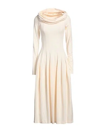 Philosophy Di Lorenzo Serafini Woman Midi Dress Apricot Size 6 Cotton, Elastane In Orange