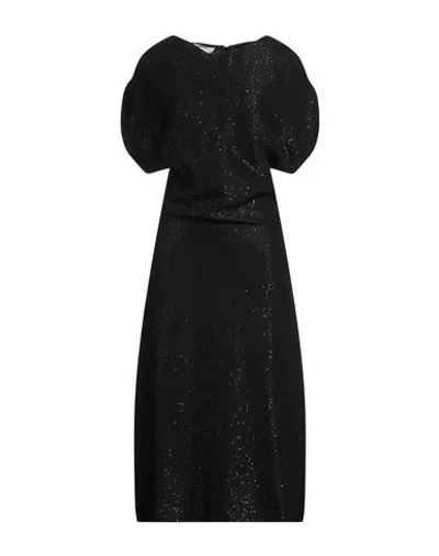 Philosophy Di Lorenzo Serafini Woman Midi Dress Black Size 10 Polyester, Viscose, Polyamide
