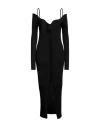 Philosophy Di Lorenzo Serafini Woman Midi Dress Black Size 6 Lyocell, Virgin Wool, Polyamide, Elasta