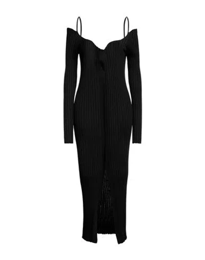 Philosophy Di Lorenzo Serafini Woman Midi Dress Black Size 6 Lyocell, Virgin Wool, Polyamide, Elasta