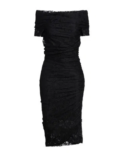 Philosophy Di Lorenzo Serafini Woman Midi Dress Black Size 6 Polyamide, Elastane