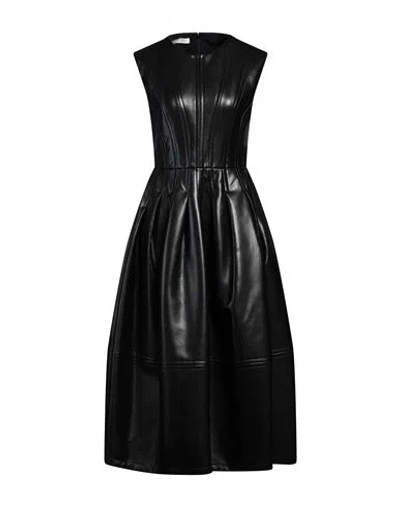 Philosophy Di Lorenzo Serafini Woman Midi Dress Black Size 6 Polyester, Polyurethane Resin