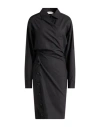 Philosophy Di Lorenzo Serafini Woman Midi Dress Black Size 6 Polyester, Wool, Elastane In Black