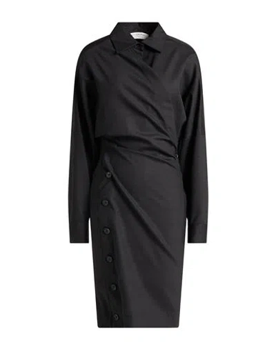 Philosophy Di Lorenzo Serafini Woman Midi Dress Black Size 6 Polyester, Wool, Elastane