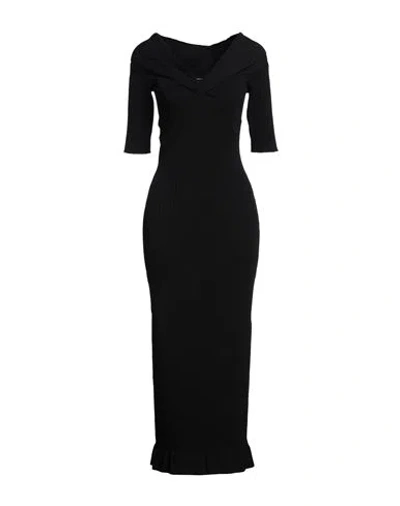 Philosophy Di Lorenzo Serafini Woman Midi Dress Black Size 6 Viscose, Polyamide