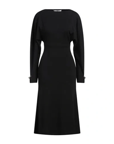 Philosophy Di Lorenzo Serafini Woman Midi Dress Black Size 8 Acrylic, Virgin Wool