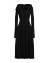 Philosophy Di Lorenzo Serafini Woman Midi Dress Black Size 6 Cotton, Elastane