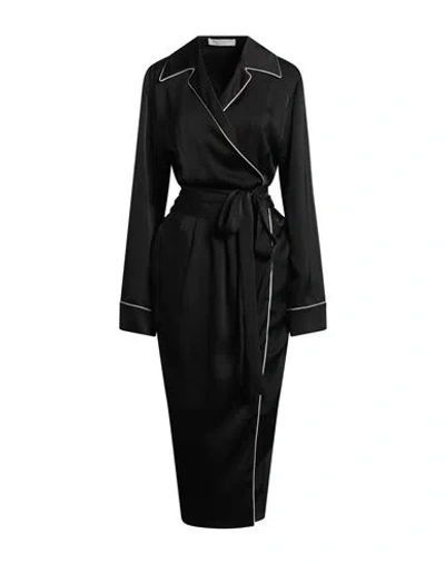 PHILOSOPHY DI LORENZO SERAFINI PHILOSOPHY DI LORENZO SERAFINI WOMAN MIDI DRESS BLACK SIZE 8 POLYESTER