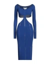 Philosophy Di Lorenzo Serafini Woman Midi Dress Blue Size 4 Viscose, Polyester