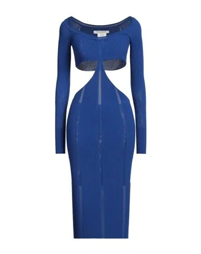 Philosophy Di Lorenzo Serafini Woman Midi Dress Blue Size 4 Viscose, Polyester