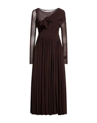 Philosophy Di Lorenzo Serafini Woman Midi Dress Brown Size 4 Polyamide
