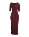 Philosophy Di Lorenzo Serafini Woman Midi Dress Burgundy Size 6 Viscose, Polyamide In Red