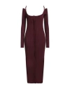 Philosophy Di Lorenzo Serafini Woman Midi Dress Burgundy Size 8 Lyocell, Virgin Wool, Polyamide, Ela