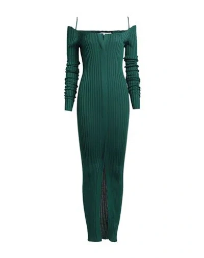Philosophy Di Lorenzo Serafini Woman Midi Dress Emerald Green Size 6 Lyocell, Virgin Wool, Polyamide In Green