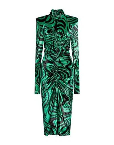 Philosophy Di Lorenzo Serafini Woman Midi Dress Green Size 4 Viscose, Polyamide, Elastane