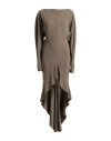 Philosophy Di Lorenzo Serafini Woman Midi Dress Khaki Size 8 Triacetate, Polyester